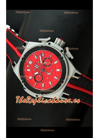 Hublot King Power Ferrari Edición Réplica Suiza-Malla negra