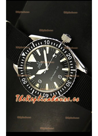 Omega Seamaster 300 Esfera negra Suizo con Malla Marina