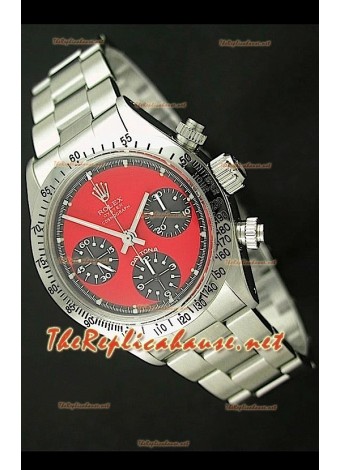 Rolex Cosmógrafo Daytona Ventage 6265 Reloj Suizo con Esfera Roja 
