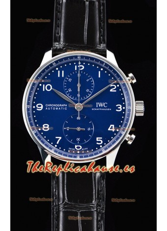 IWC Portuguese Chronograph Reloj Suizo a Espejo 1:1 Dial Azul