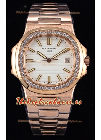 Patek Philippe Nautilus 5711/1R Reloj a Espejo 1:1 - Bisel con Diamantes redondeados