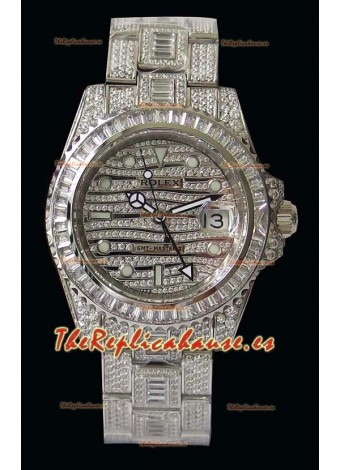Rolex GMT Masters II Iced out Reloj Réplica Suizo