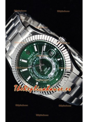 Rolex SkyDweller Reloj Suizo en Caja de Acero - Edición DIW Dial Verde