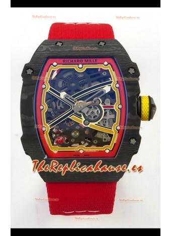 Richard Mille RM67-02 Negro NTPT 37 Gramos Movimiento clon CRMA7