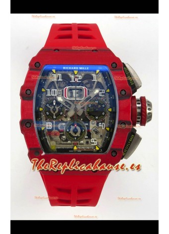 Reloj Richard Mille RM11-03 Superclon con caja de carbono rojo TPT