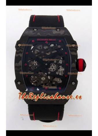 Richard Mille RM67-02 Negro NTPT Correa de Velcro Movimiento clon CRMA7