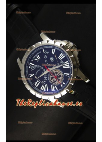 Roger Dubuis Excalibur Calendar Reloj con Dial Negro 