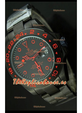 Reloj Rolex Explorer II Bamford, Réplica, Edición Stealth and Flame, Correa PVD