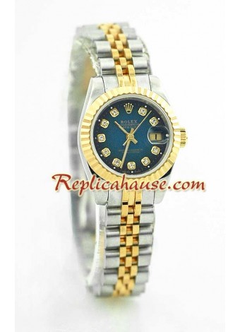 Rolex Réplica Datejust - Dos Tonos - Dama -