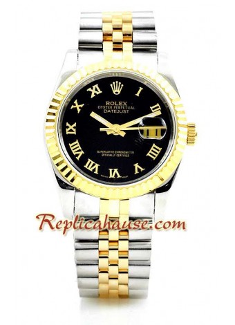 Rolex Réplica Datejust Dos Tonos Reloj para hombre