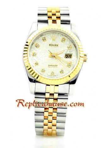 Rolex Réplica Datejust Dos Tonos Reloj para hombre