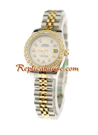 Rolex Datejust Dos Tonos Dama Reloj Réplica