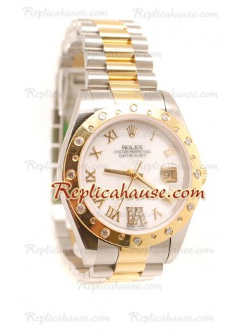 Rolex Réplica Datejust Dos Tonos Reloj
