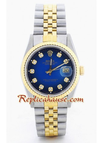 Rolex Réplica Datejust Reloj - Dos Tonos