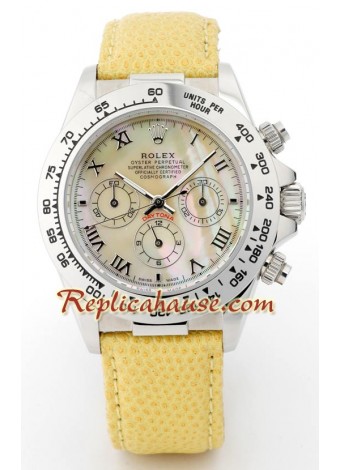 Rolex Réplica Daytona Yellow Leather Reloj para hombre