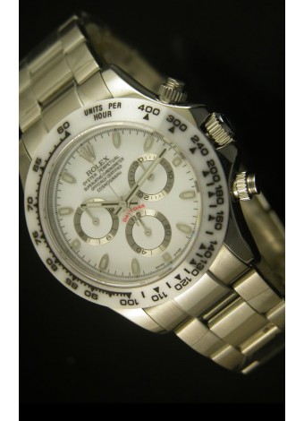 Rolex Daytona Cosmograph Reloj Réplica con Bisel de Cerámica Blanca