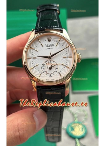 Reloj Rolex Superclon Cellini 50525 con esfera blanca y oro rosa
