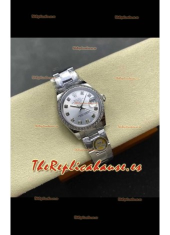 Reloj Rolex Superclon Datejust de 31 mm con esfera de acero y esfera Oyster Superclon