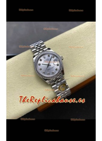 Reloj Rolex Superclon Datejust de 31 mm con esfera de acero y Jubilee Superclon