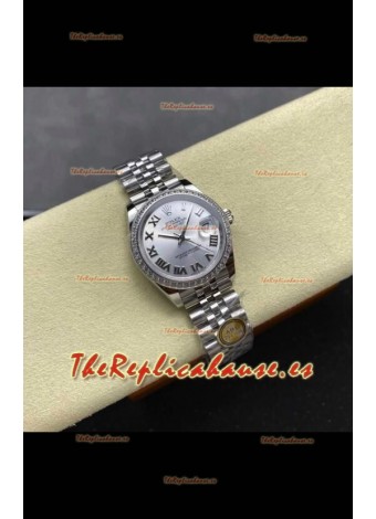 Reloj Rolex Superclon Datejust de 31 mm con esfera de acero y Jubilee Superclon
