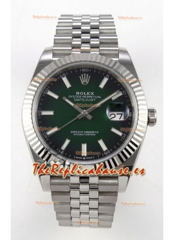 Reloj Rolex Datejust 126234 con esfera verde Jubilee, MVMNT con volante de inercia variable, superclon de 41 mm