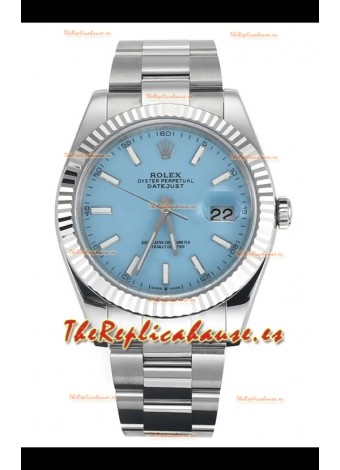 Reloj Rolex Datejust con movimiento Cal.3235, color azul Tiffany, 41 mm, superclon