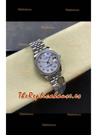 Reloj Rolex Superclon Datejust de 31 mm con esfera perlada