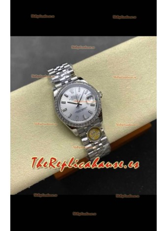 Reloj Rolex Superclon Datejust de 31 mm con esfera de acero y Jubilee Superclon