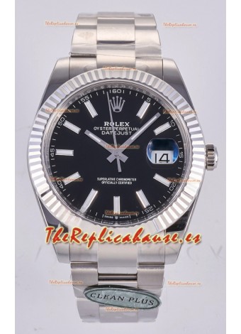 Reloj Datejust Superclon 126334 con esfera negra, 41 mm, MVMNT con volante de inercia variable 3235