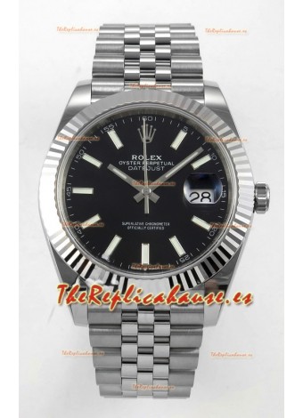Reloj Datejust Superclon 126334 con esfera negra, 41 mm, MVMNT con volante de inercia variable 3235