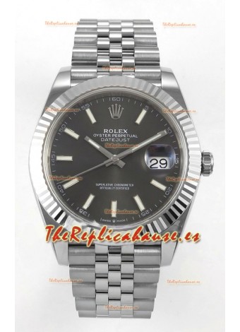 Reloj Datejust Superclon 126334 con esfera gris, 41 mm, MVMNT con volante de inercia variable 3235