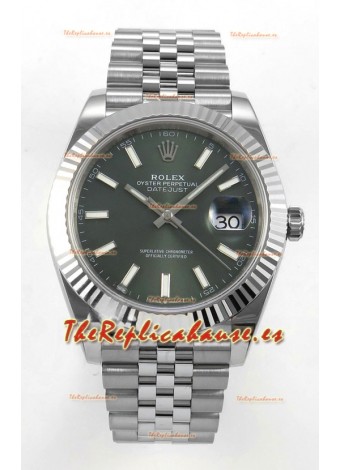 Reloj Datejust Superclon 126334 con esfera verde, 41 mm, MVMNT con volante de inercia variable 3235