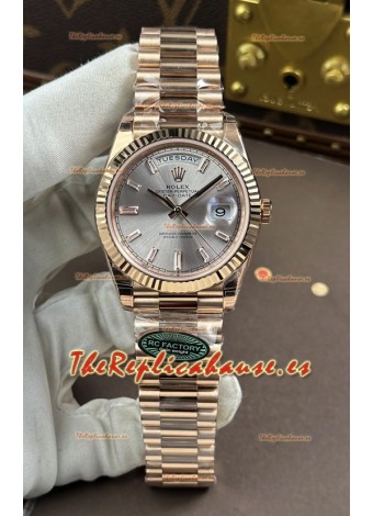 Reloj Rolex Day Date 228236 de oro rosa, acero, esfera de cristal, superclon