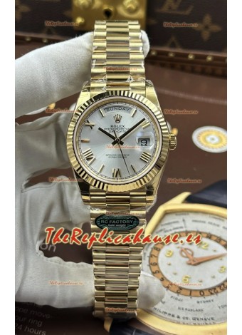 Reloj Rolex Day Date 228238 de oro amarillo, acero, esfera romana, superclon