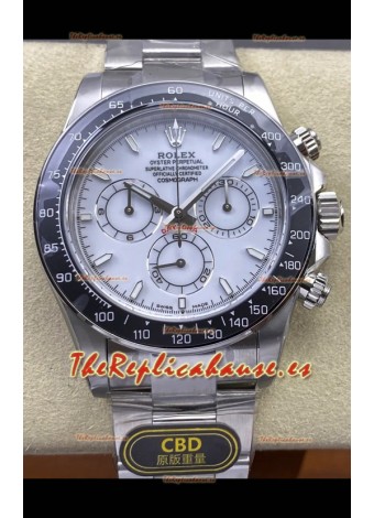 Reloj Rolex Daytona 126502 con esfera de esmalte blanco y MVMNT con volante de inercia variable, superclon