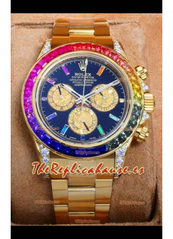 Reloj Rolex Daytona 116568 Superclon de oro amarillo y esfera negra