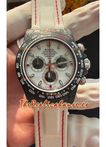 Reloj Rolex Daytona DiW Speedster de fibra de carbono negra con esfera blanca, superclon