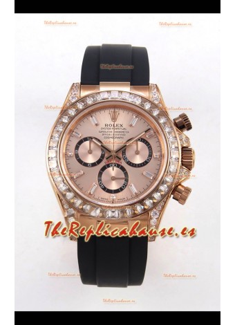 Reloj Rolex Daytona 126535 de oro ros, MVMNT con volante de inercia variable y esfera dorada, superclon