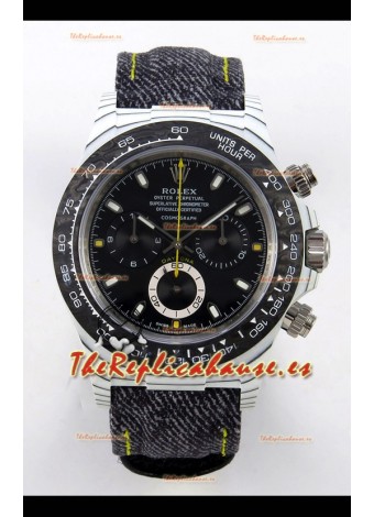 Reloj Rolex Daytona DiW blanco con esfera negra y carbono, superclon