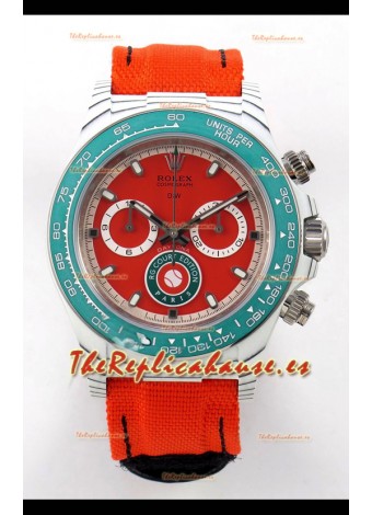 Reloj Rolex Daytona DiW RG Course Edition con esfera roja y carbono blanco, superclon