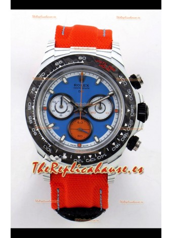 Reloj Rolex Daytona DiW Veloce blanco carbono con esfera roja, superclon