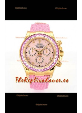 Reloj Rolex Daytona 116568 de oro amarillo, movimiento 4801, zafiros, esfera de perlas, superclon