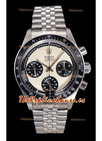 Reloj Rolex Daytona Paul Newman de 37 mm con esfera color crema y cuerda manual, réplica de alta calidad