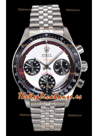 Reloj Rolex Daytona Paul Newman de 37 mm con esfera blanca y cuerda manual, réplica de alta calidad