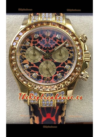 Reloj Rolex Daytona 116598 Leopardo Oro Amarillo Superclon