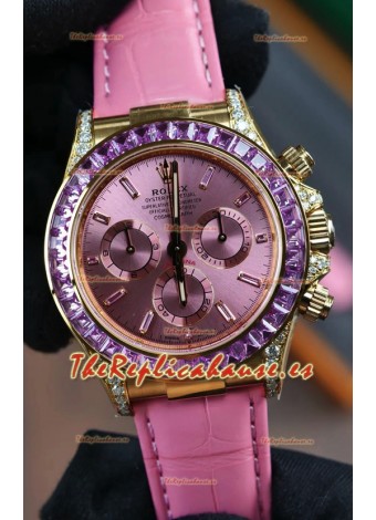 Reloj Rolex Daytona 126538TRO Superclon de oro amarillo con esfera rosa