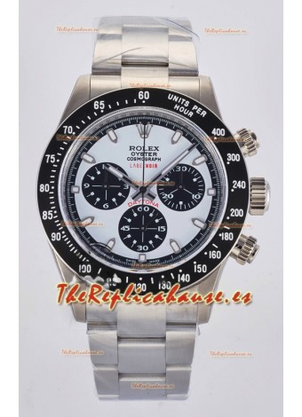 Réplica suiza del Rolex Daytona Paul Newman Label Noir con esfera azul y movimiento 4130 modificado a medida