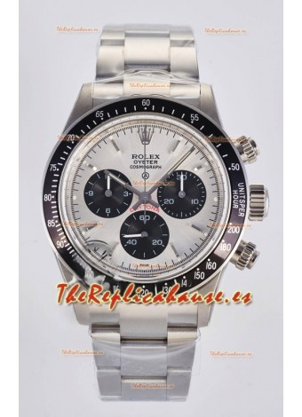 Réplica suiza del Rolex Daytona Paul Newman con esfera de acero y movimiento 4130 modificado a medida