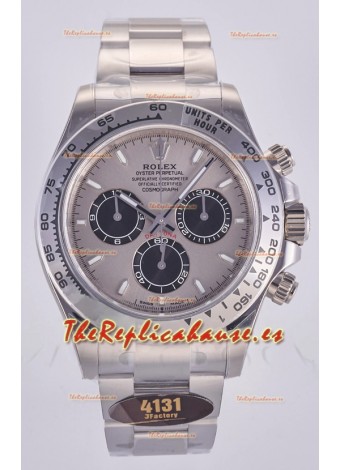 Reloj Rolex Daytona 126509 con esfera plateada, marcadores de bastón y MVMNT con volante de inercia variable, superclon