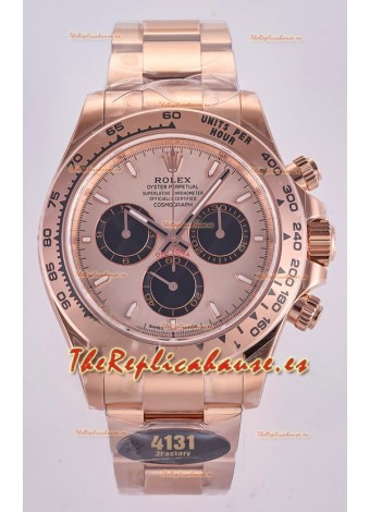 Reloj Rolex Daytona 126505 con esfera de oro rosa, marcadores de bastón y MVMNT con volante de inercia variable, superclone